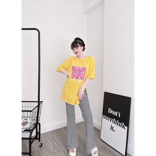 ⛅️ set bộ cotton 100% set áo xẻ nhiều màu kèm quần ống loe siêu sang hack dáng