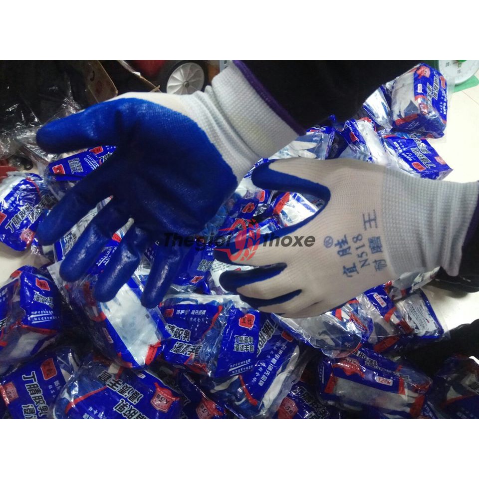 Găng tay phủ cao su phom co giãn, bao tay sửa xe cao cấp  - Thế Giới Thợ Xe