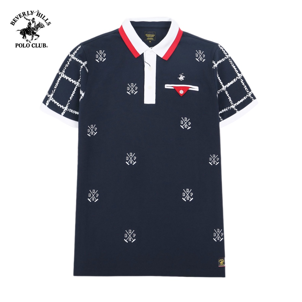 Beverly Hills Polo Club - Áo polo Ngắn tay Nam Regular Fit Navy đậm DN- BHPC PMRSW21TL023