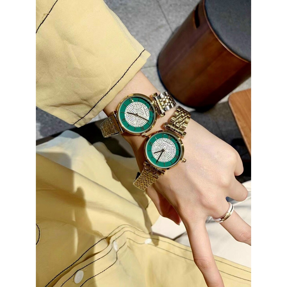 Đồng hồ nữ New size 32 mm dây khóa đôi thép không gỉ 2 màu gold và demi thời trang sang trọng