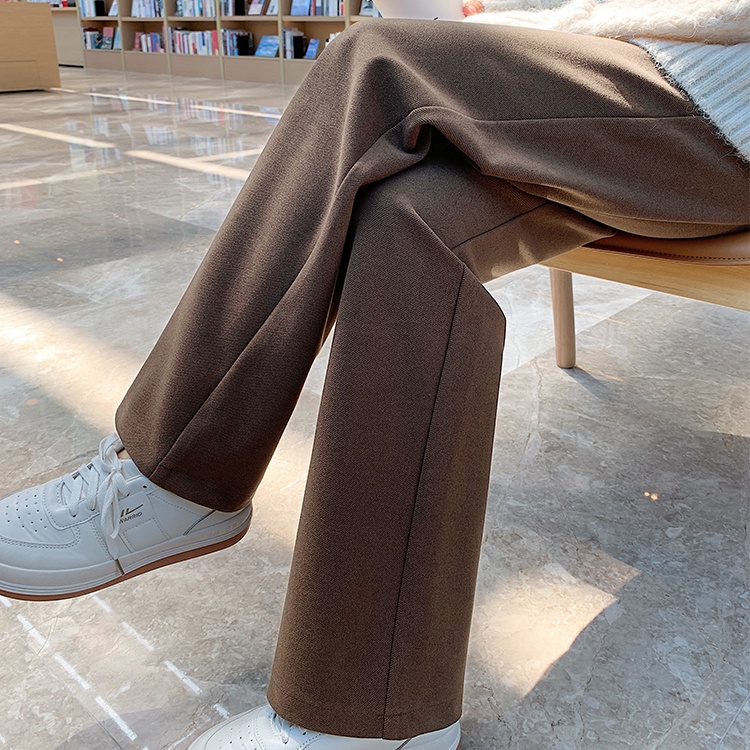 Quần dài SUXI lưng cao ống rộng phong cách Hàn Quốc thời trang mùa thu dành cho nữ