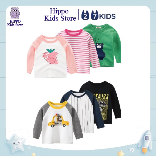 29.Áo thun dài tay thu đông cho bé trai, và bé gái hàng chính hãng 27KIDS xuất khẩu Âu Mỹ