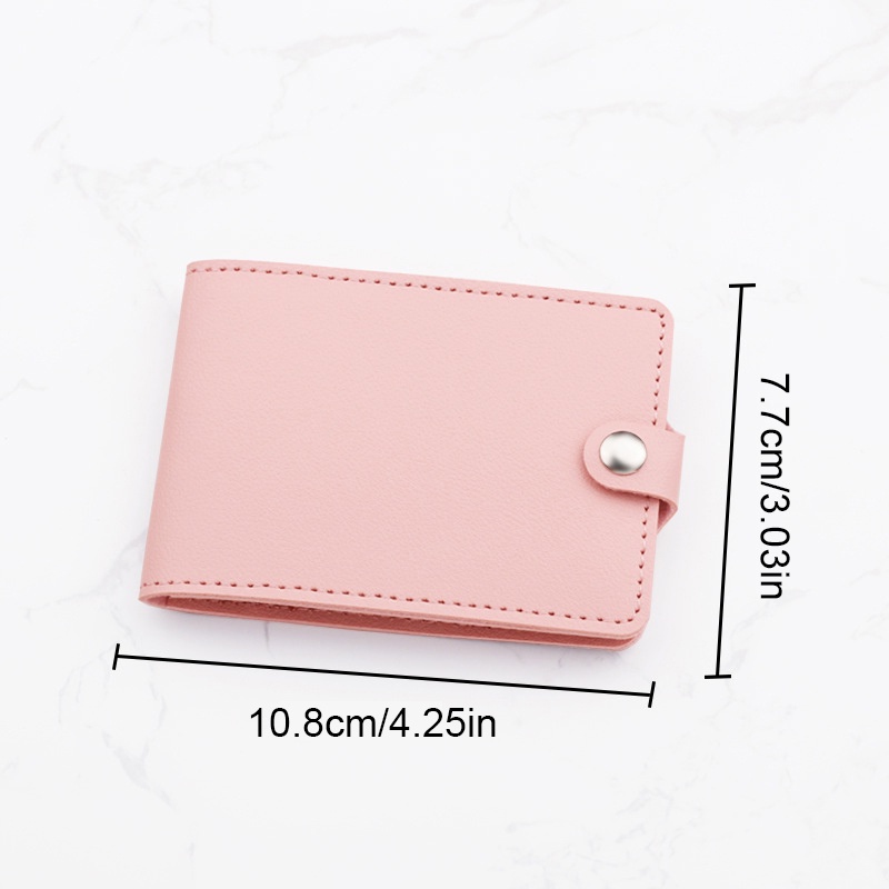 Ví Đựng Bằng Lái Xe 2 / 4 / 6 Danh Siêu Mỏng Màu Trơn Có Khóa Cài
