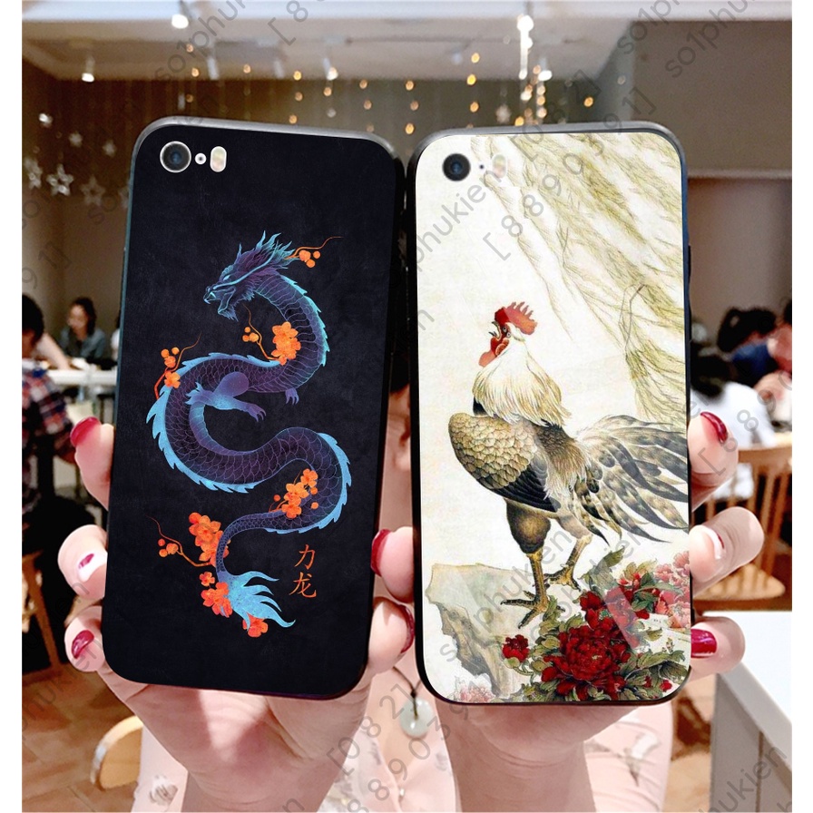 Ốp lưng iPhone 4 4s / 5 5s 5c 5se / 6 6s dẻo in hình thư pháp mẫu mới (P1)