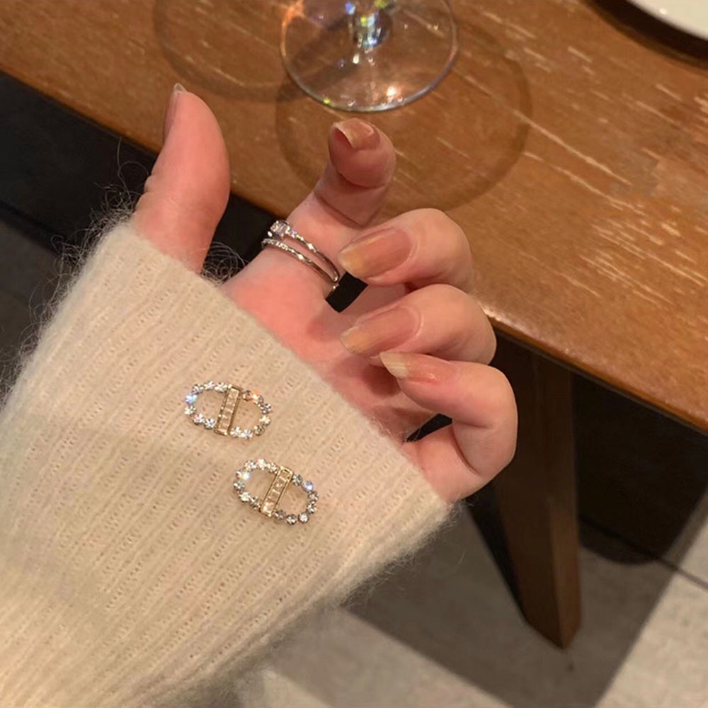 1 Cặp Bông Tai Bạc 925 Đính Kim Cương Nhân Tạo Thời Trang Khuyên Tai Cao Cấp Thời Trang Sang Trọng Dành Cho Nữ 2022