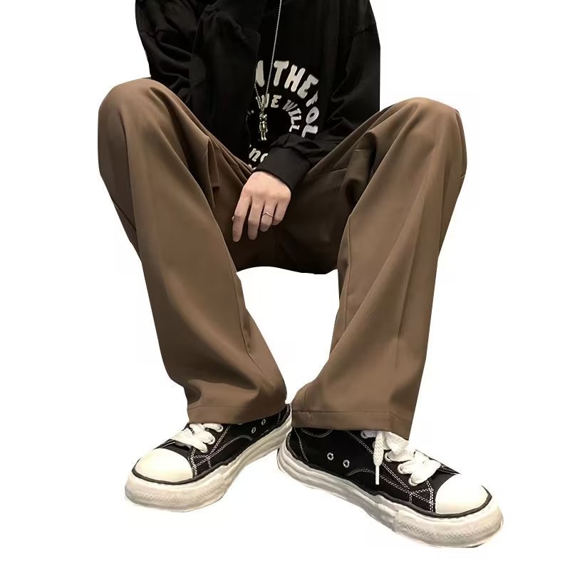 Quần Dài Ống Rộng Oversize Màu Trơn Thời Trang Nhật Bản Cho Nam Cỡ M-2XL