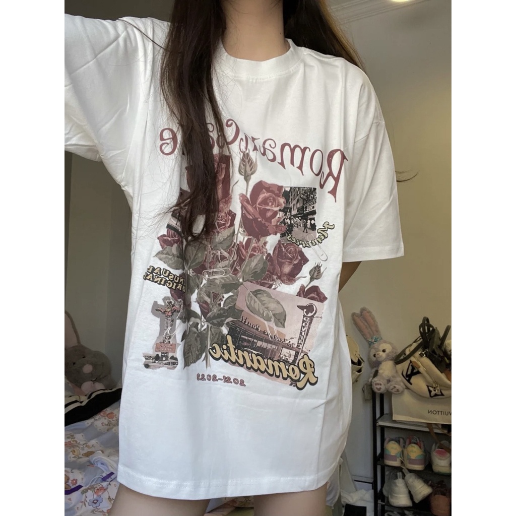 NRVP Áo Thun Unisex Mùa Hè Dáng Suông Tay Cộc Phong Cách Hàn Quốc Cho Nam Nữ