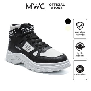 Giày thể thao nam mwc 5390 - giày thể thao nam cổ cao màu đen trắng năng động cá tính