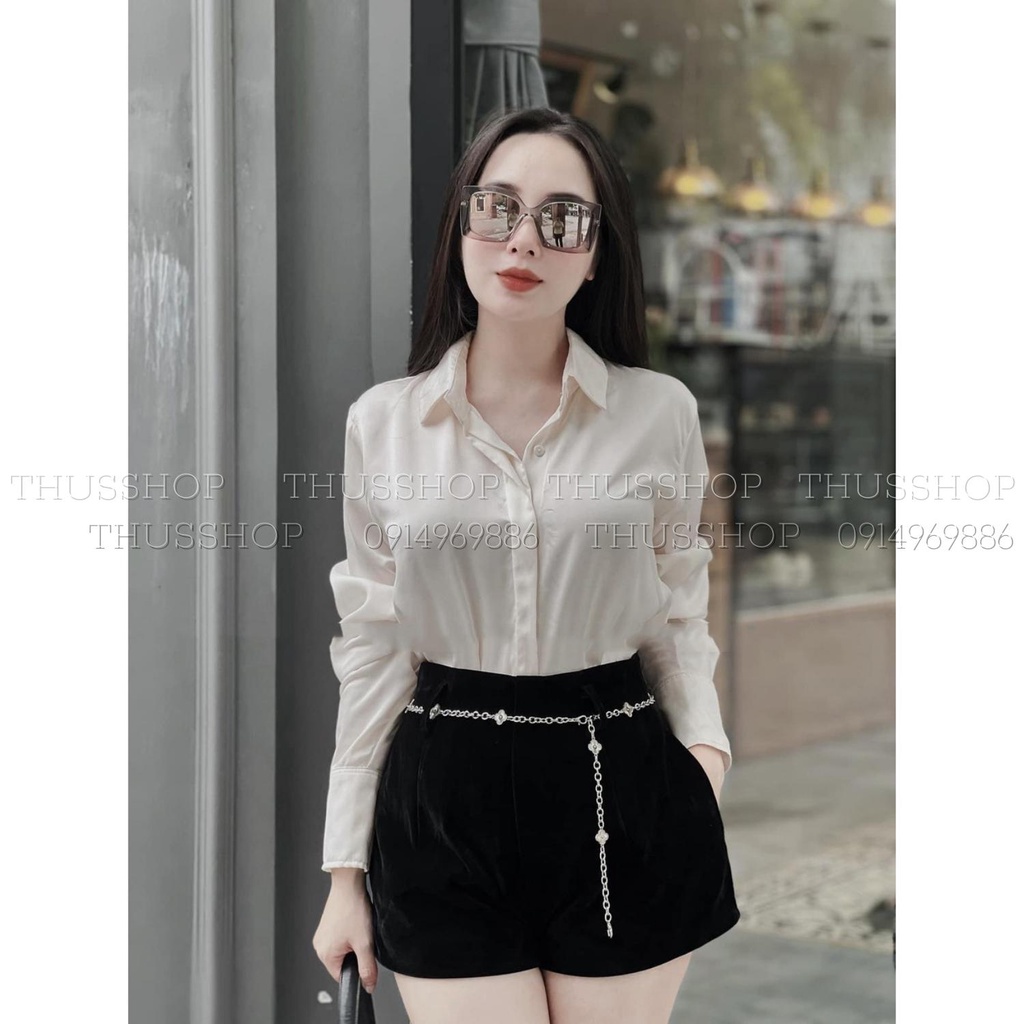 Quần Short Đùi Nhung BIG SIZE Lưng Cao 2 Ly Dáng Ngắn Sooc Nữ Vải Tuyết Nhung Mềm Mịn Có Lót Trong Cao Cấp THUS99 | BigBuy360 - bigbuy360.vn