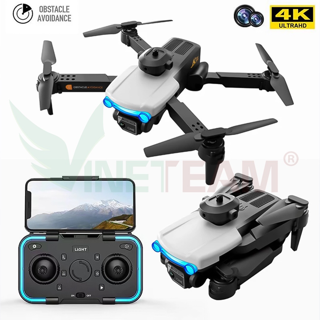 Flycam Mini Giá Rẻ Drone Camera 4K K102 Pro Có Cảm Biến Tránh Va Chạm, Truyền Hình Ảnh Trực Tiếp Về Điện Thoại -dc4897 | BigBuy360 - bigbuy360.vn