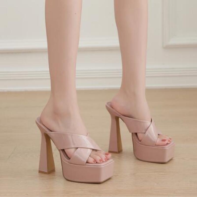 Giày Cao Gót Da Bóng Đế Dày Thời Trang Size 35-42