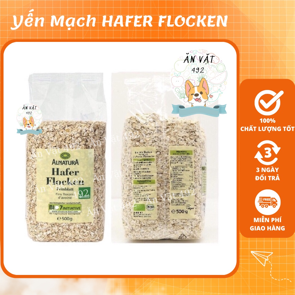 Yến Mạch HAFER FLOCKEN Bio Alnatura Đức Date Mới - Ăn Vặt 492