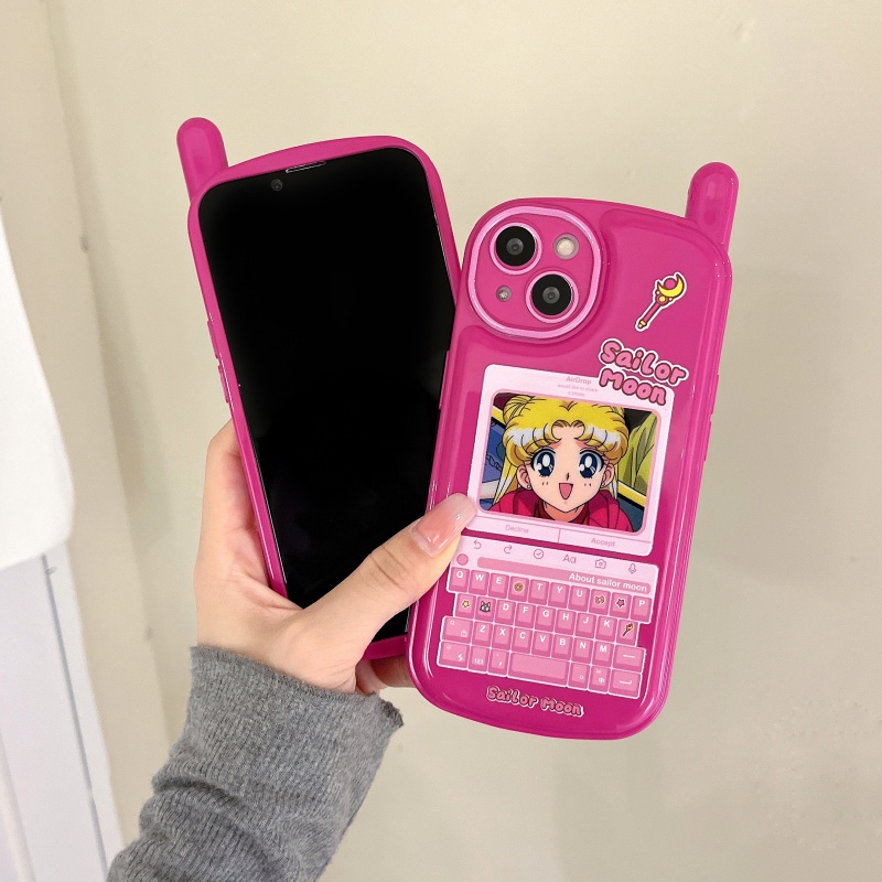 Ốp Điện Thoại Chống Rơi Họa Tiết Thủy Thủ Mặt Trăng Cho iPhone 14 13 12 11 Pro Max Plus X XR XS Max