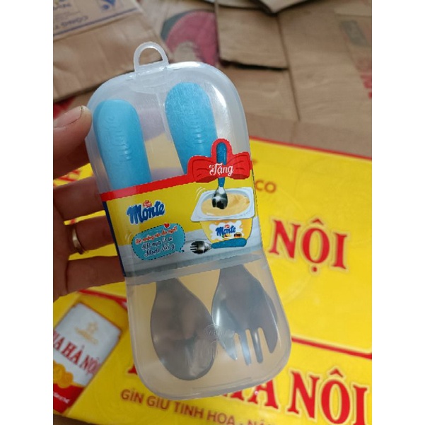 Sét thìa dĩa cho bé ăn dặm monte ( chính hãng)