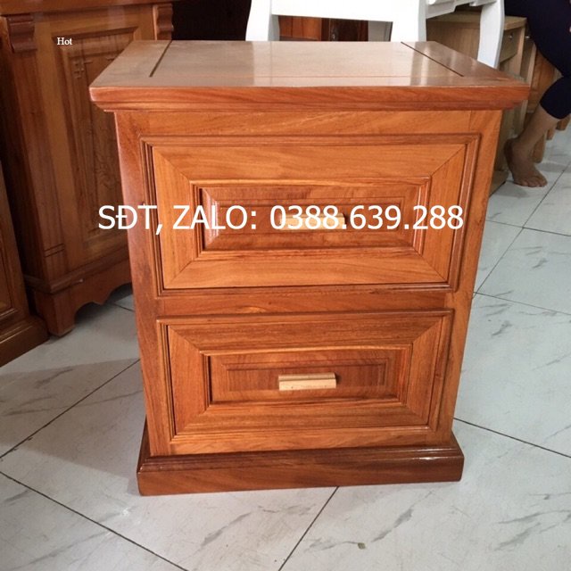 Tủ Đầu Giường Gỗ Gõ Đỏ 100%