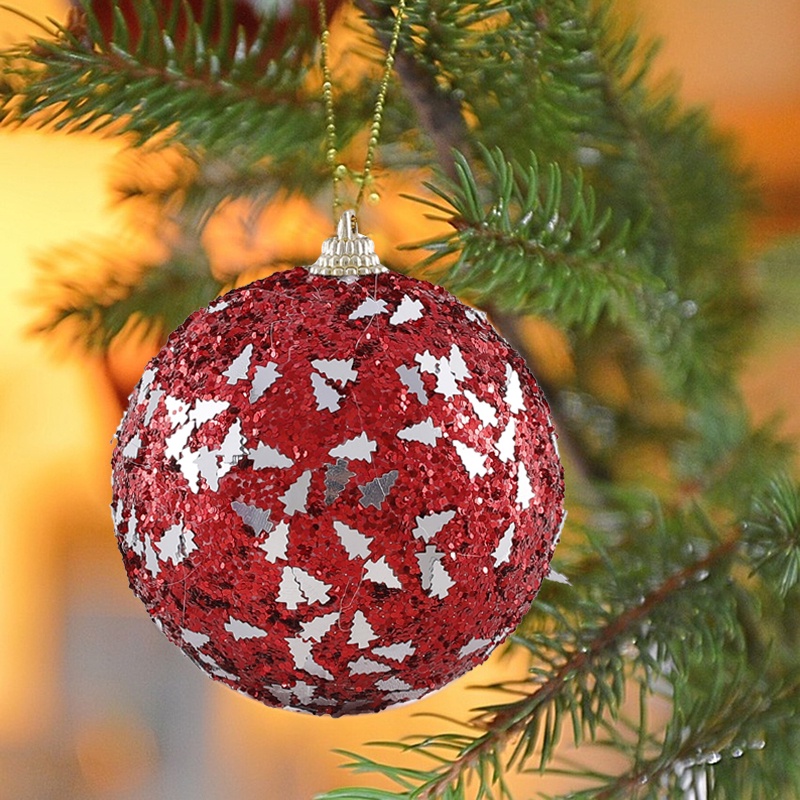 8cm quả châu nhỏ gọn trang trí cây thông noel độc đáo