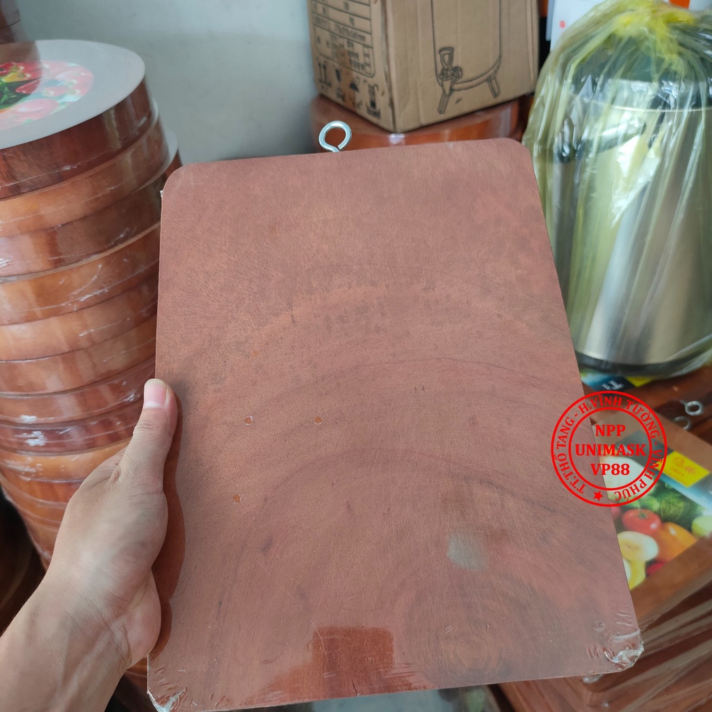 Thớt Gỗ Me Hình Vuông Công Ty Quang Minh Hàng Xuất Khẩu, Kích Thước 33x21x3cm