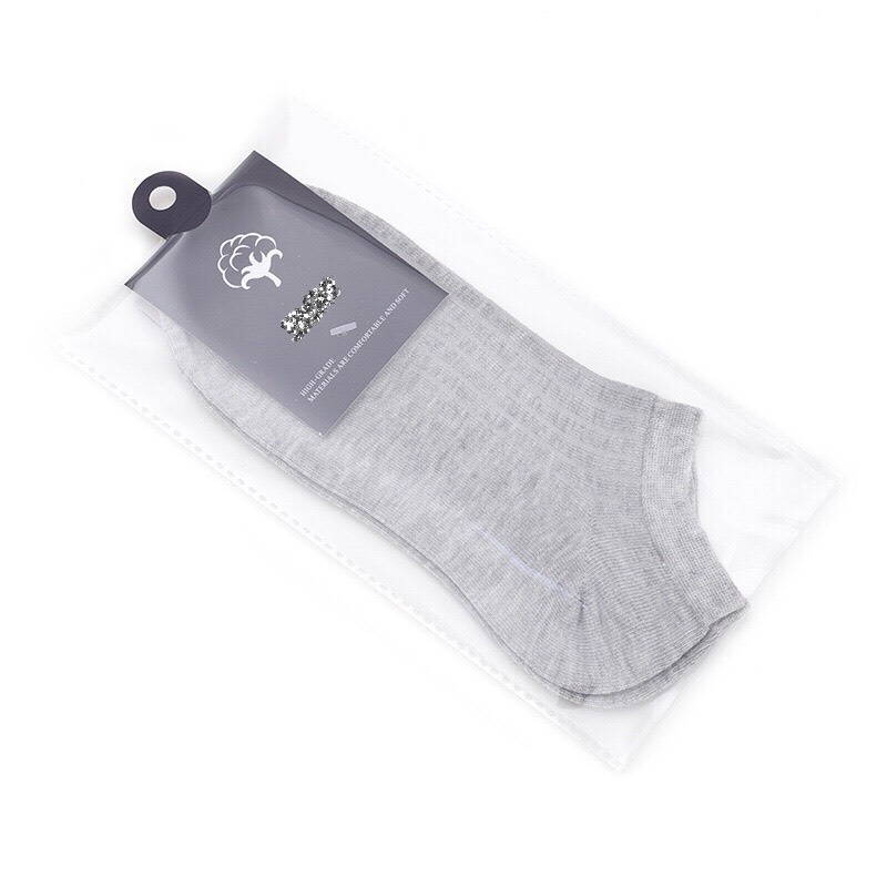 Tất hài nam đi giày lười mùa hè có silicon - tất công sở nam ngắn màu trắng đen xám