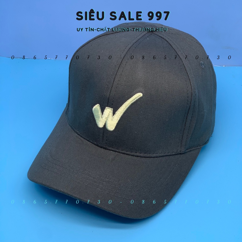 MŨ LƯỠI TRAI - NÓN KẾT THÊU CHỮ W CHẤT KAKI DÀY THỜI TRANG NAM NỮ