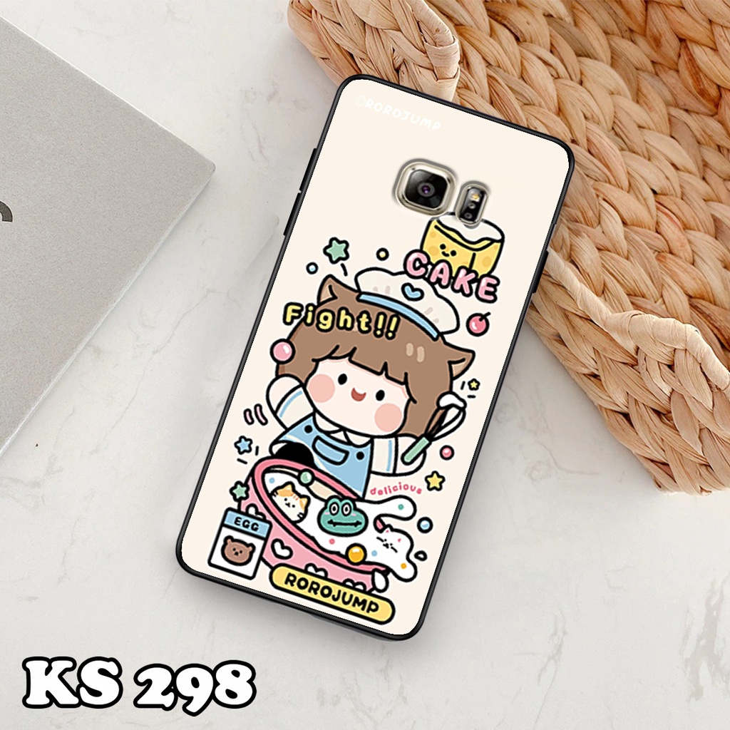 Ốp lưng Samsung S6 - Samsung S6 Edge - Samsung S6 Edge+ - Ốp in hình Ngân hà &amp; Roro Jumb - Lưng nhám viền TPU