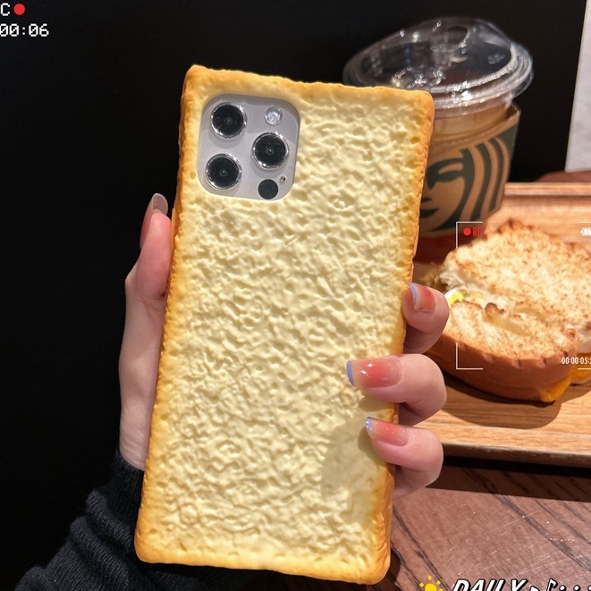 Ốp Điện Thoại Hình Bánh Mì Nướng Cho iphone 15 14 promax 13 promax 11 promax 12promax iphone 6 & 7 & 8plus xs max