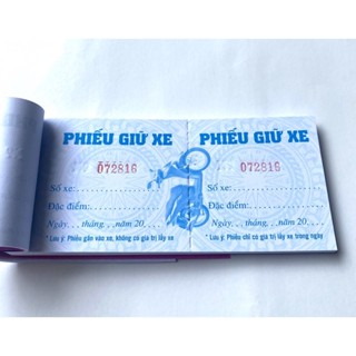PHIẾU GIỮ XE MÁY(lốc 10 quyển)