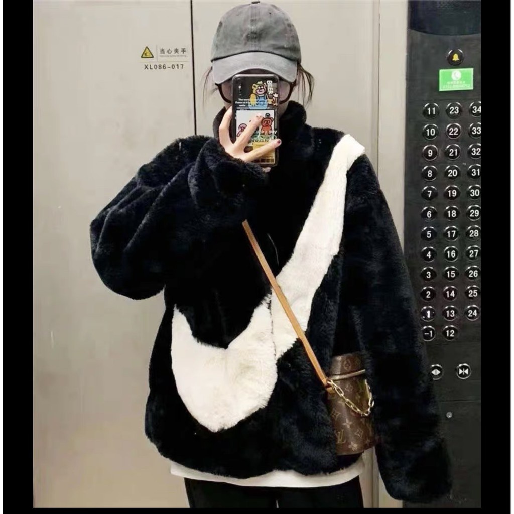 Áo Khoác Nike Áo Khoác Lông Cừu 2 Lớp siêu ấm Thời Trang Mùa Đông- Lông cừu cao câp xuất Khâu-K1-Hot trend