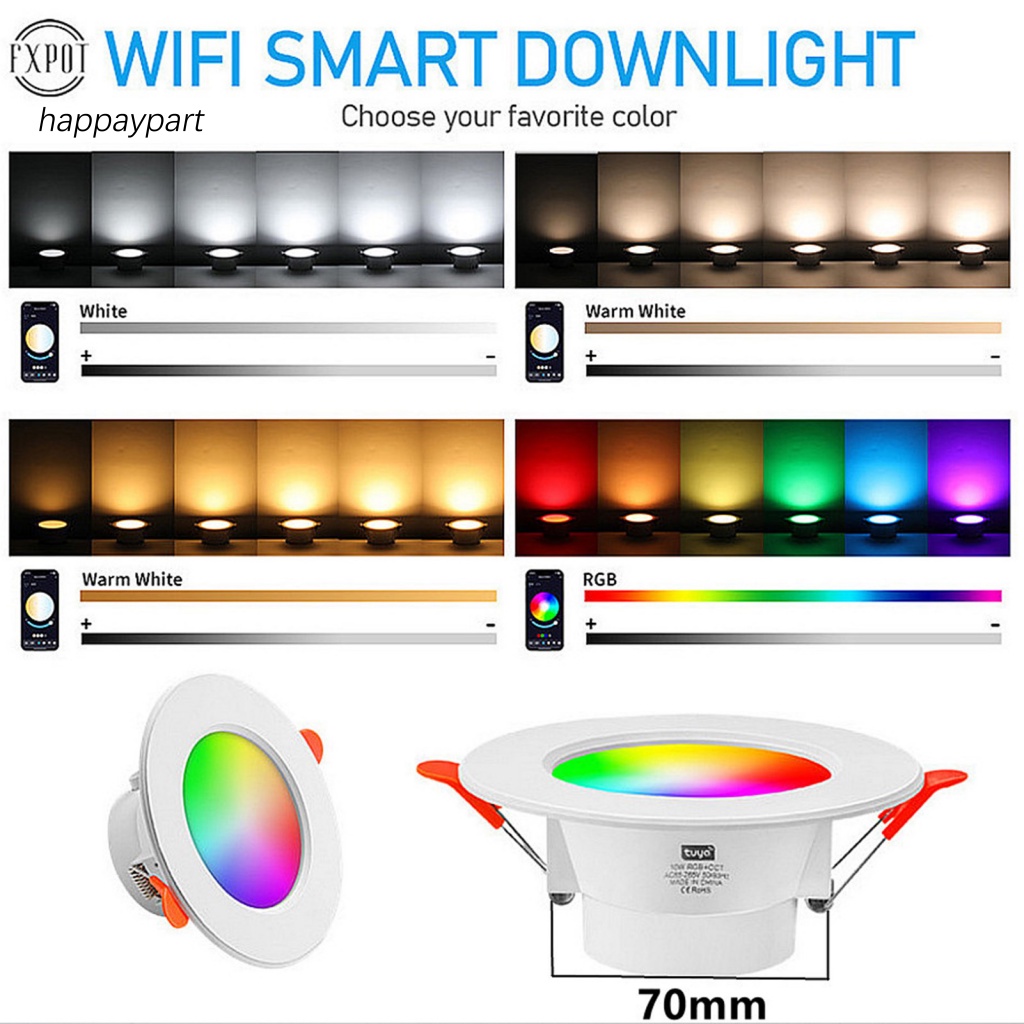 Đèn led downlight thông minh kết nối bluetooth dễ lắp đặt - ảnh sản phẩm 2