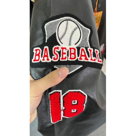 Áo khoác varsity ENERGY chất dạ dày dặn  phối tay da cao cấp