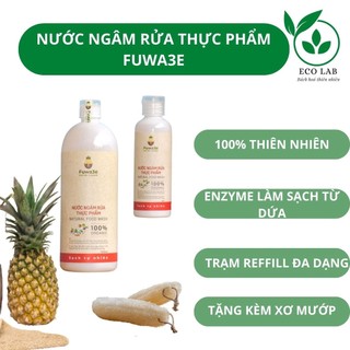 Nước ngâm rửa thực phẩm Fuwa3e hữu cơ organic khử mùi loại bỏ thuốc sâu chất bẩn, ECOLAB