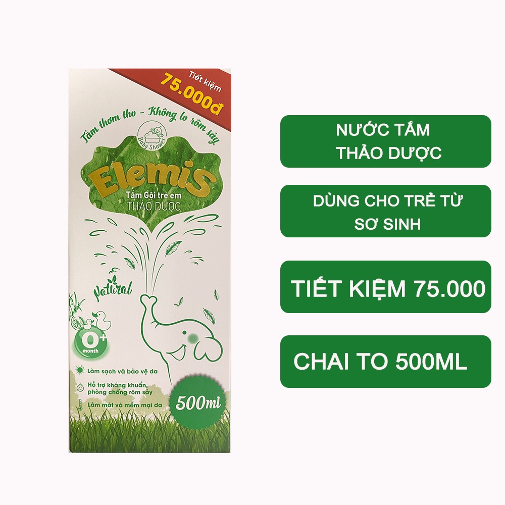 Chai To Sữa tắm Elemis 500ml Nước Tắm Thảo Dược Dành Cho Trẻ Nhỏ,Rôm Sẩy,Mẩn Ngứa,Dị Ứng