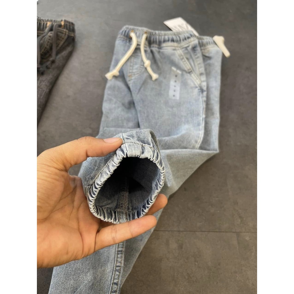 Quần jogger jeans Zara lưng có bo chun co giãn thoải mái dành cho bé 17-40Kg