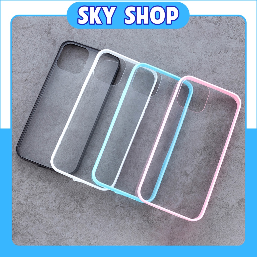 Ốp Lưng Iphone Viền Màu Trong Suốt Khoe Dáng Máy 6/6plus/6s/6splus/7/7plus/8/8plus/x/xr/xs/11/12/pro/max/plus/promax