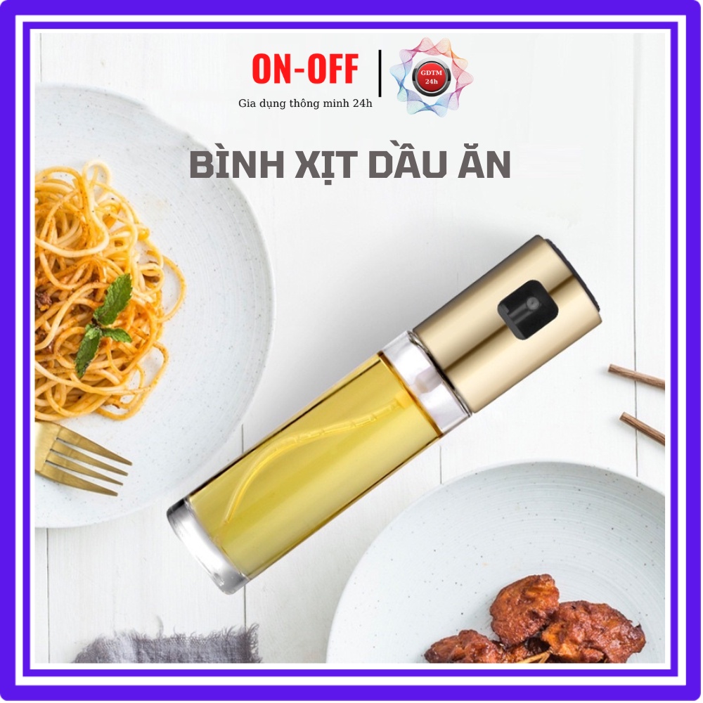 Bình xịt dầu ăn phun sương mini dành cho nồi chiên không dầu dung tích 100ml chất liệu thuỷ tinh