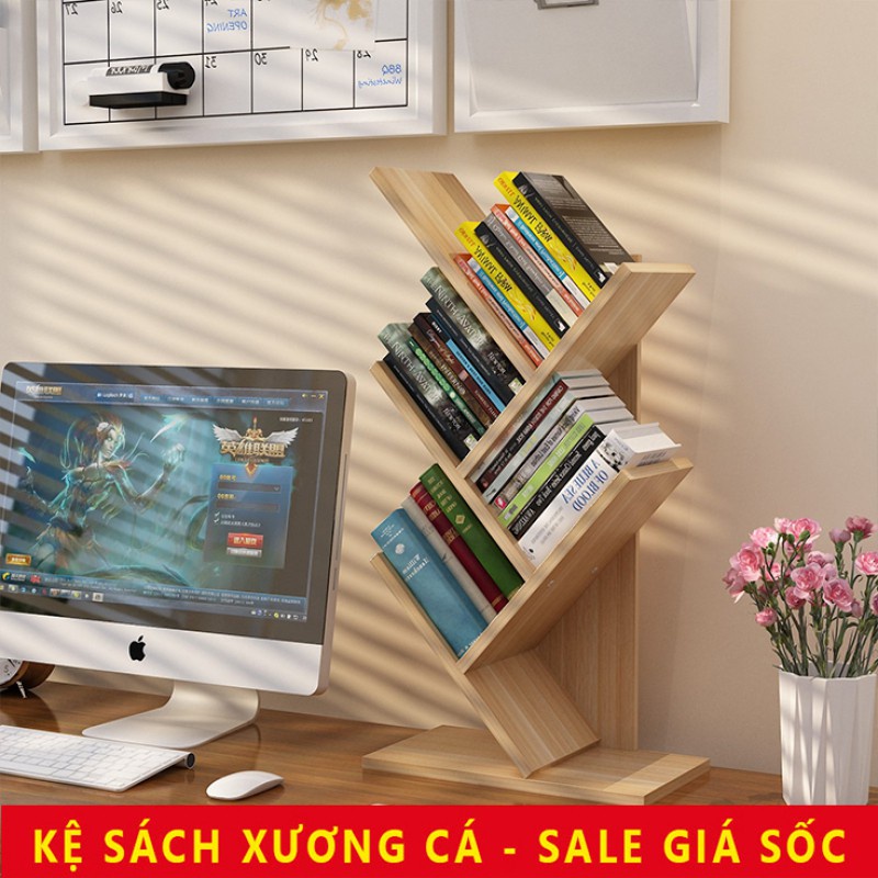 [Mã BMLT35 giảm đến 35K đơn 99K] Sea Decor Kệ Sách Xương Cá 5 Tầng Siêu Hot