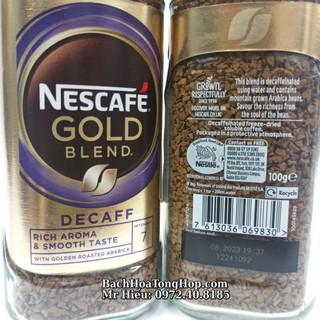 [Hỏa Tốc] Cafe Nescafe Gold Decaff 100g