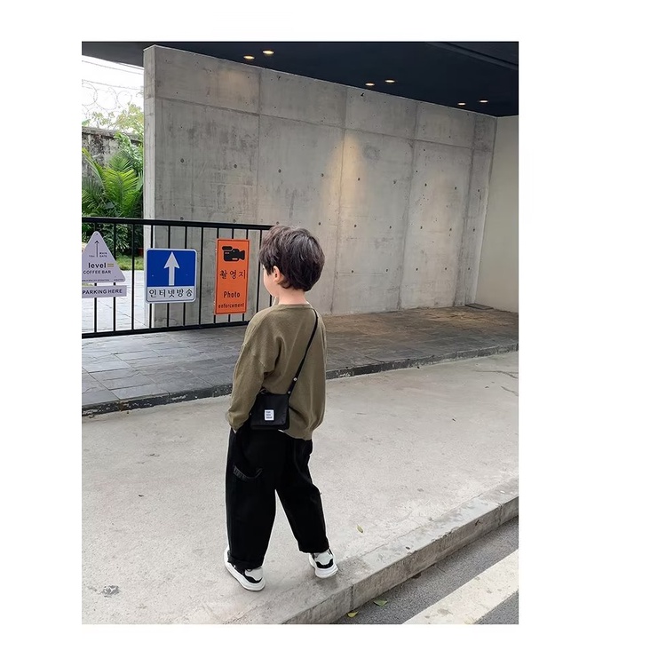 Quần Dài Dáng Rộng Màu Sắc Đơn Giản Thời Trang Mùa Thu Cho Bé Trai