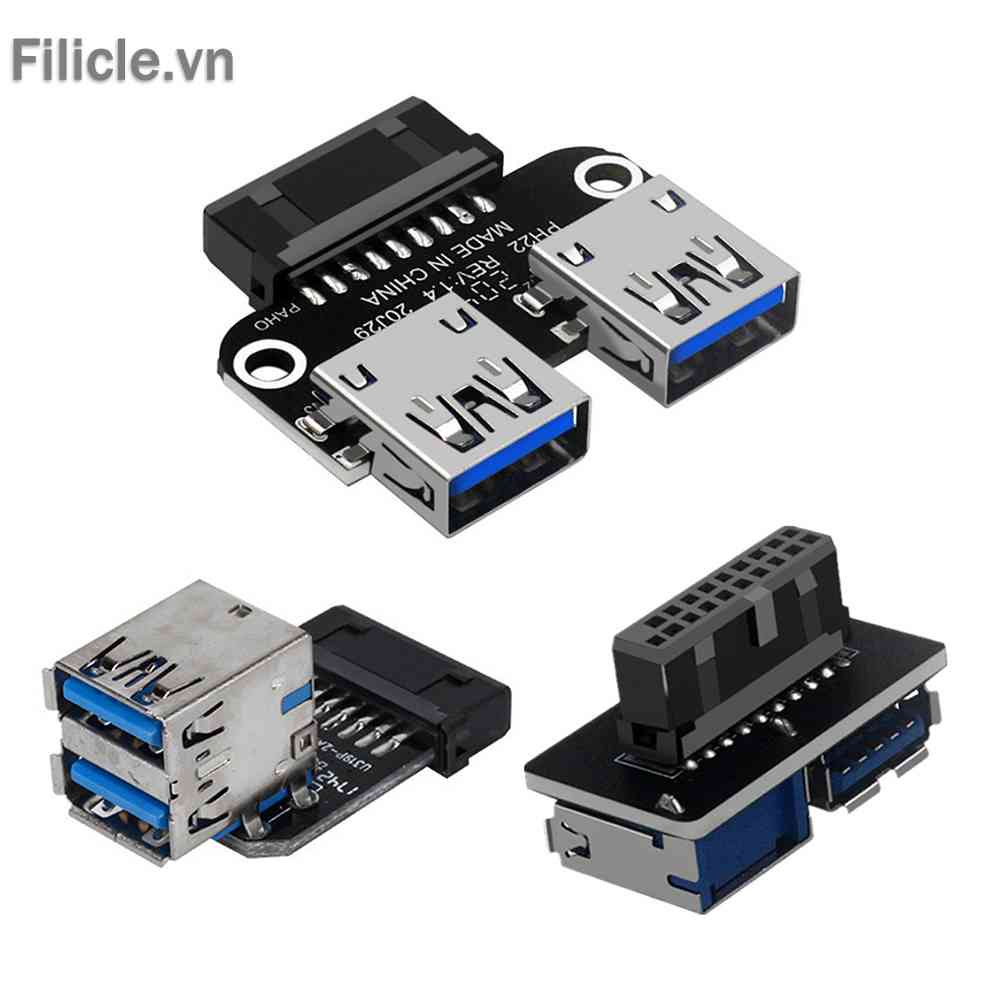 USB 3.0 Motherboard Adapter USB 3.0 19 20 Pin Female to Dual USB 3.0 Female