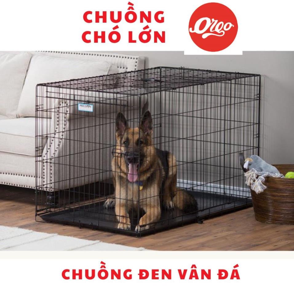 SD- Orgo- Lồng chó mèo VÂN ĐÁ size SD90 chuồng cho chó mèo sơn tĩnh điện có thể gấp gọn