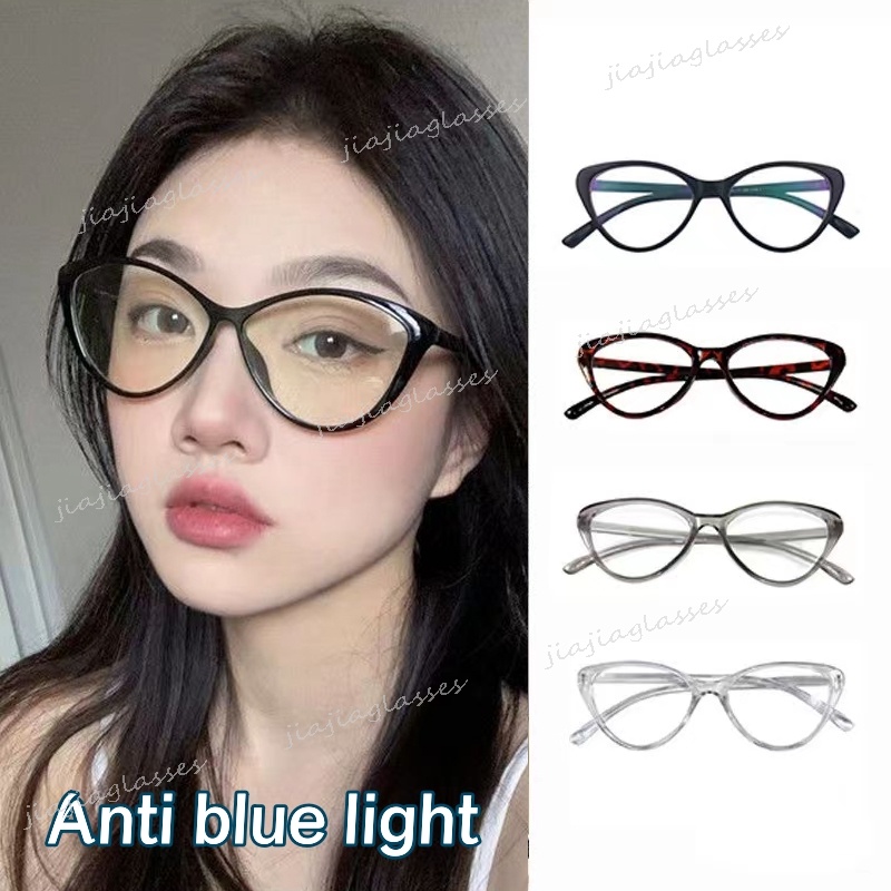 Kính Mát Gọng Mắt Mèo Lớn Chống Bức Xạ Và Ánh Sáng Xanh Thời Trang Mới Cho Nữ