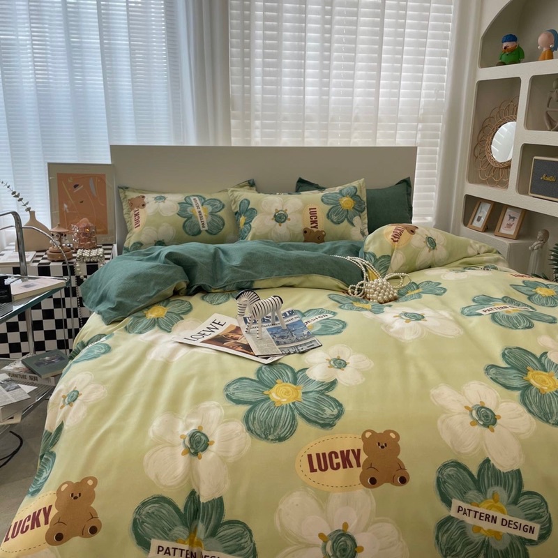 Set Bộ Vỏ Chăn Ga Gối Cotton Poly Nhiều Hoạ Tiết Màu Sắc