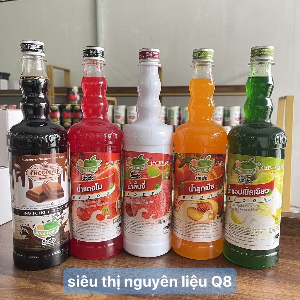 Siro Ding Fong dingfong Đào, vải, dâu, chanh dây, bạc hà, nho, kiwi...