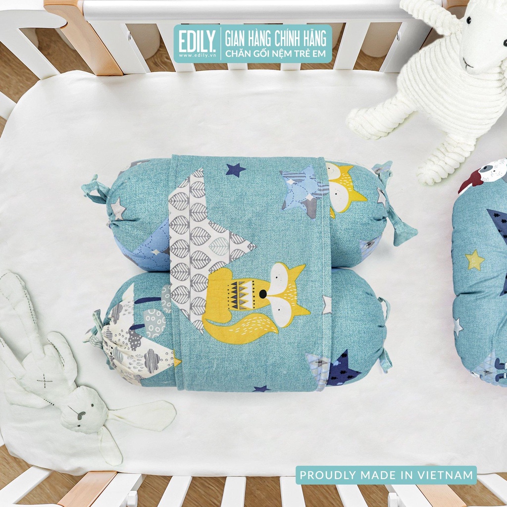 Gối chặn 28X23cm vải cotton Hàn Quốc 100%, ruột gòn poly microfiber EDILY | GC2823HQ