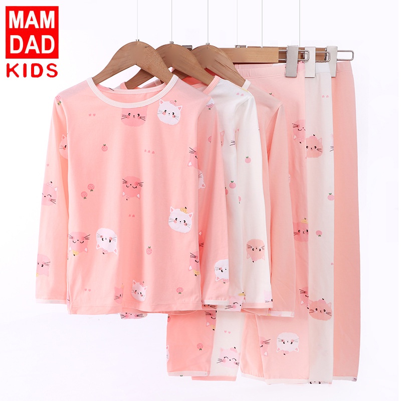 (15-50kg) Bộ Đồ Ngủ dài tay cho Bé Gái Mamdadkids,mẫu mới 2022