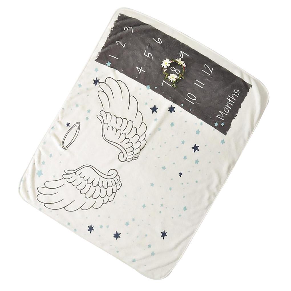 Chăn In Họa Tiết Tháng Dùng Làm Phụ Kiện Chụp Ảnh Cho Bé Sơ Sinh