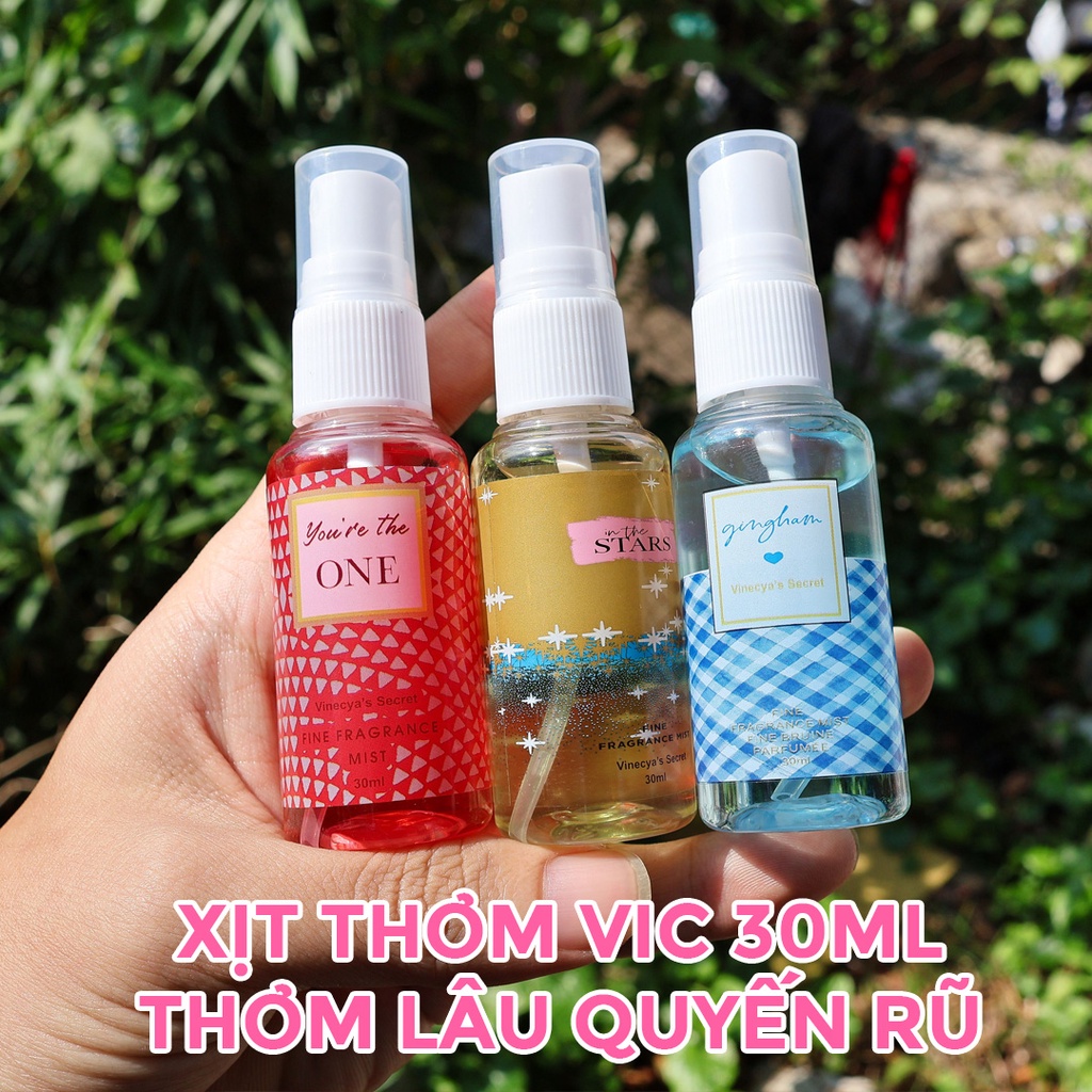 Xịt thơm body mist toàn thân Victoria's Secret 30ml siêu thơm lâu cá tính năng động/bodymist nước hoa mini