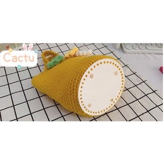 Đế tròn da PU có đục lỗ sẵn