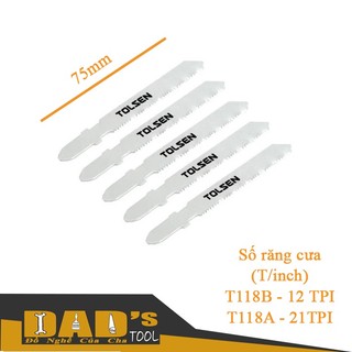 Vĩ 5 lưỡi cưa lọng sắt hss 75mm - tolsen 76811/12