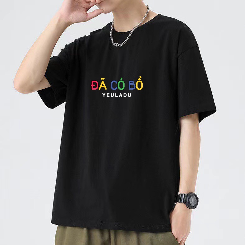 Áo thun cotton có bồ hoặc chưa bồ Yêu Là Đủ Shop oversize form rộng dành cho nam nữ