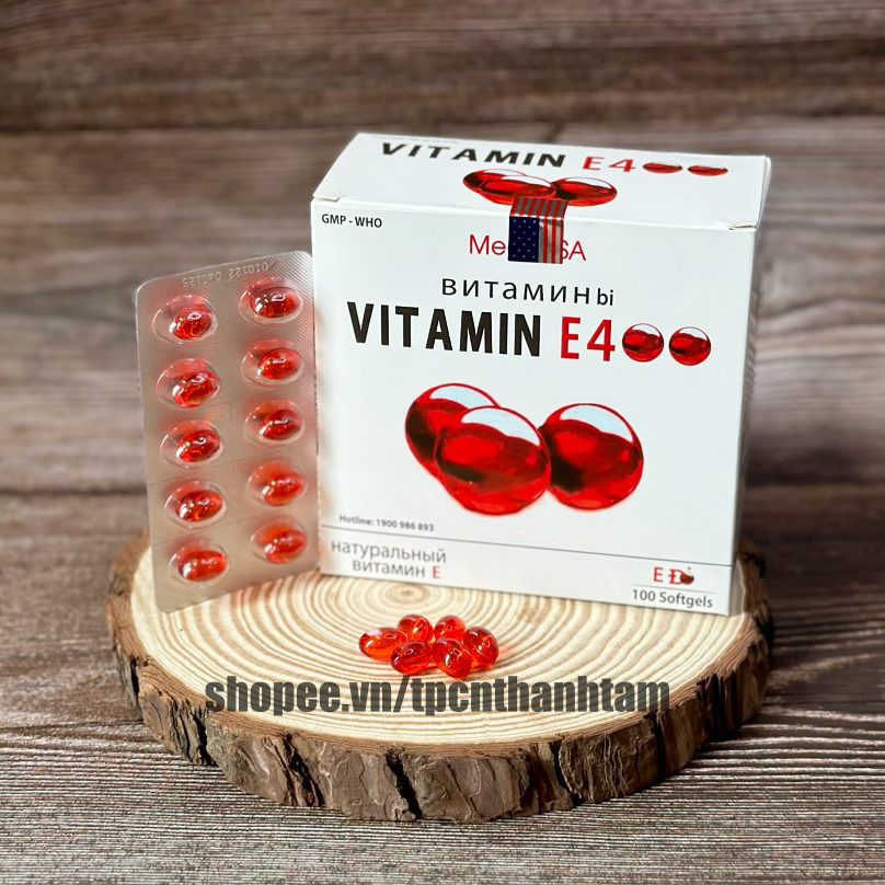Viên uống VITAMINE ĐỎ bổ sung vitamin E giúp làm đẹp da, trắng da, hồi phục da nhăn nheo- Hộp 100 viên | BigBuy360 - bigbuy360.vn